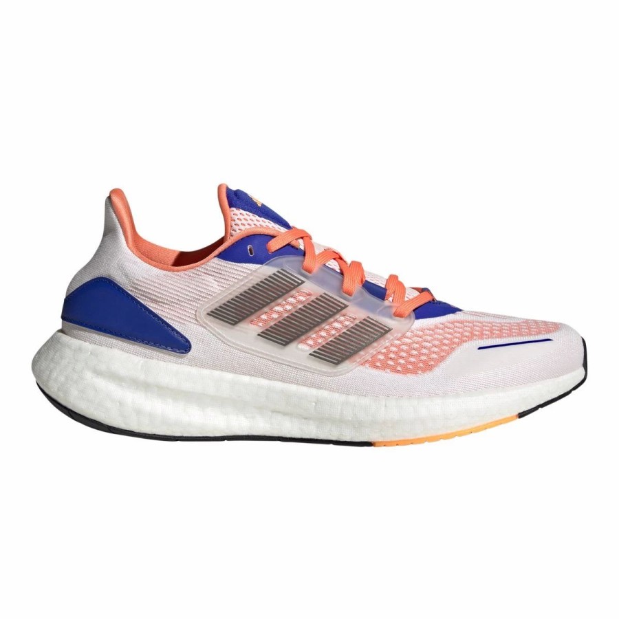 Shoes * | Adidas Men'S Pureboost 22 Running Shoes Ftwr White/Night Met/Lucid Blue