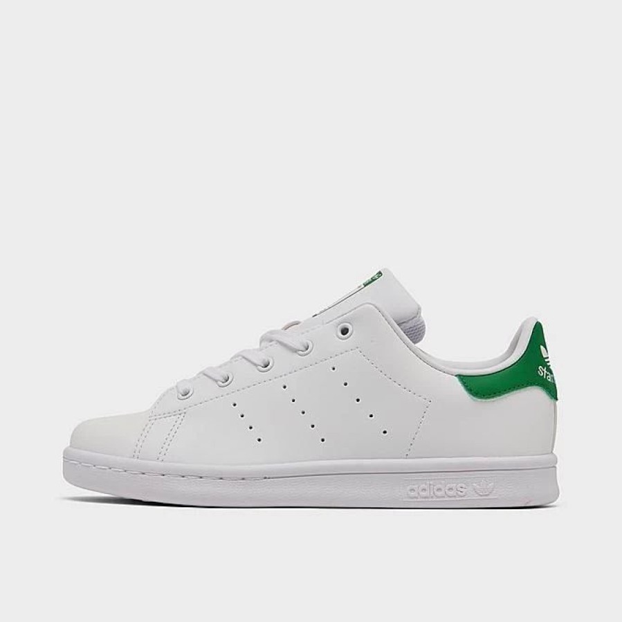 Kids * | Little Kids' Adidas Originals Stan Smith Casual Shoes Cloud White/Cloud White/Green Fx7524 100