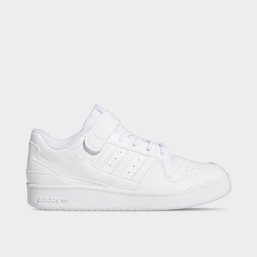 Kids * | Little Kids' Adidas Originals Forum Low Hook-And-Loop Strap Casual Shoes White/White/White Fy7981 100