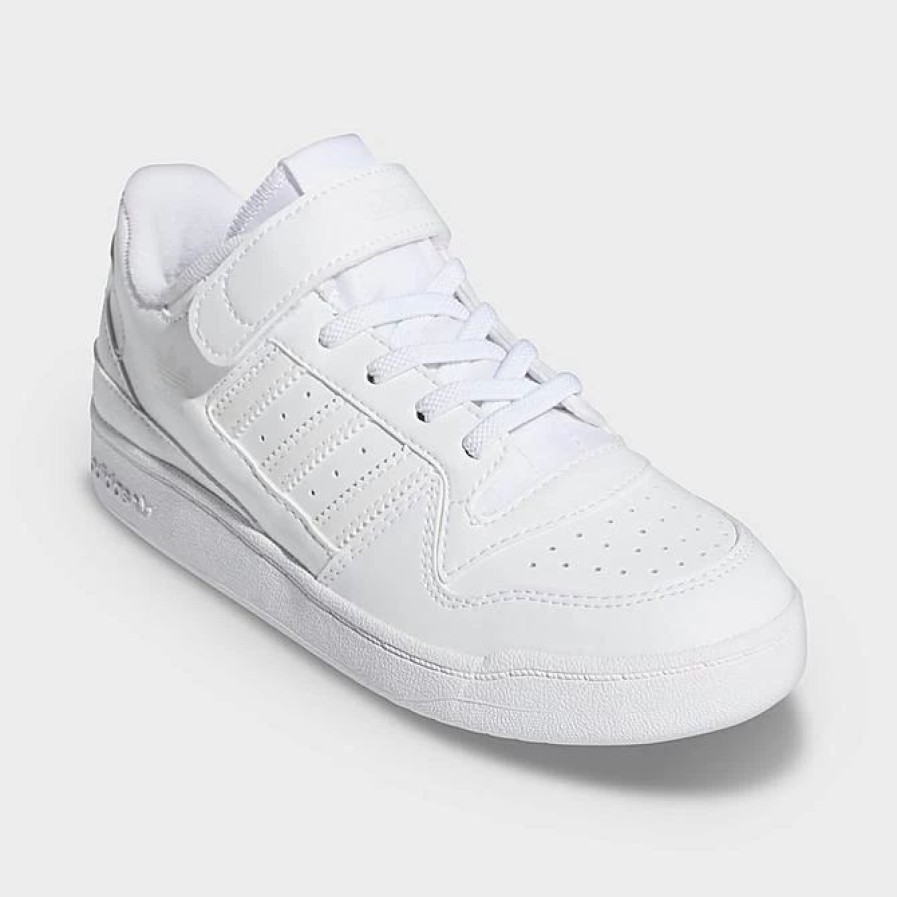 Kids * | Little Kids' Adidas Originals Forum Low Hook-And-Loop Strap Casual Shoes White/White/White Fy7981 100