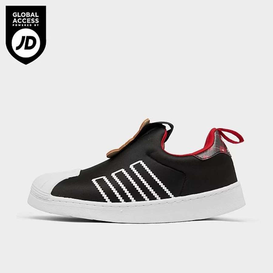 Kids * | Little Kids' Adidas Originals Superstar 360 Slip-On Casual Shoes Black/White/Red Hq6683 001