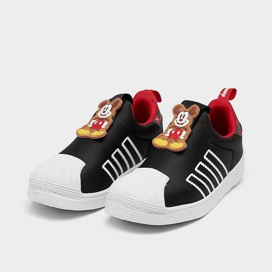 Kids * | Little Kids' Adidas Originals Superstar 360 Slip-On Casual Shoes Black/White/Red Hq6683 001