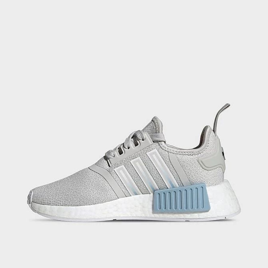 Kids * | Big Kids' Adidas Originals Nmd R1 Casual Shoes Grey/Clear Sky/White If8175 056