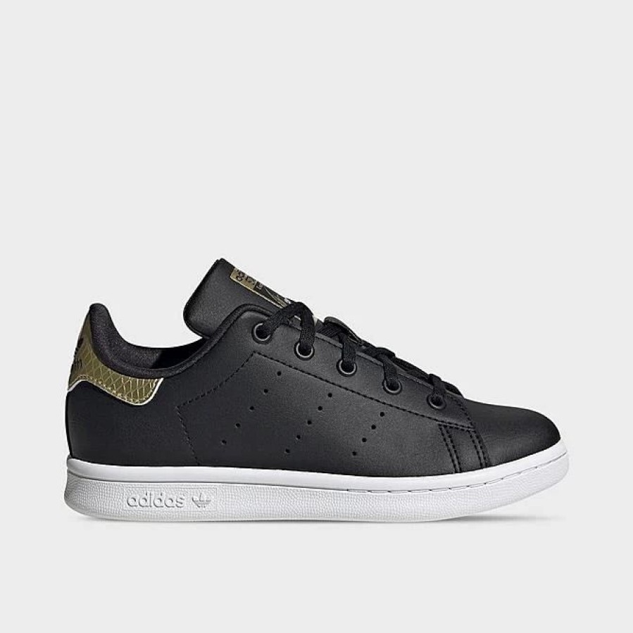 Kids * | Little Kids' Adidas Originals Stan Smith Recycled Casual Shoes Core Black/Cloud White/Gold Metallic Gy4262 001