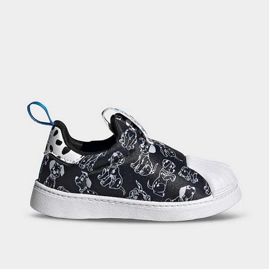 Kids * | Kids' Toddler Adidas Originals X Disney 101 Dalmatians Superstar 360 Casual Shoes Core Black/Cloud White/Bright Blue Id9711 001