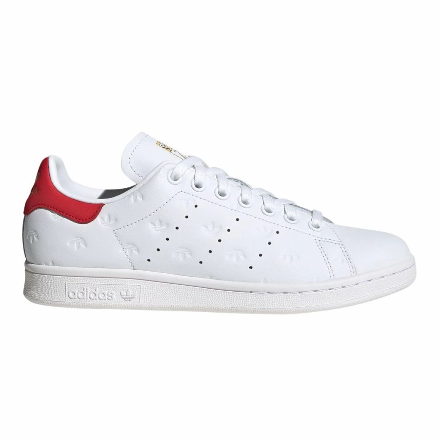 Shoes * | Adidas Women'S Stan Smith Shoes White/Better Scarlet