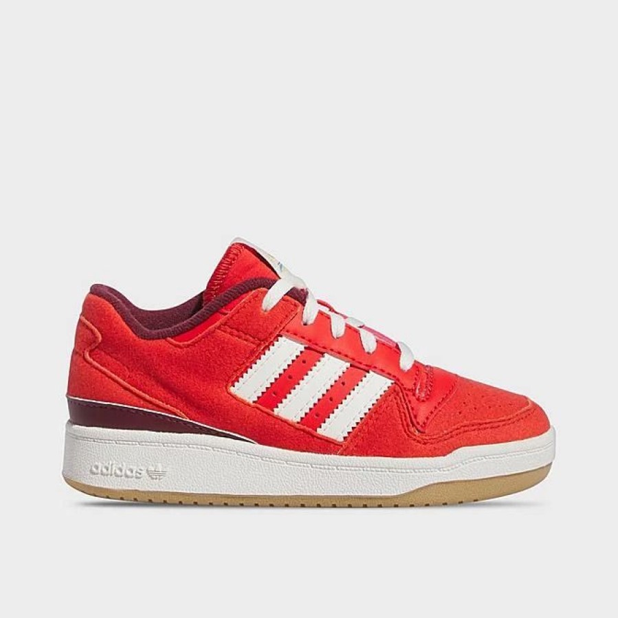 Kids * | Little Kids' Adidas Originals Forum Low Casual Shoes Red/Off White/Shadow Red Ig3104 625