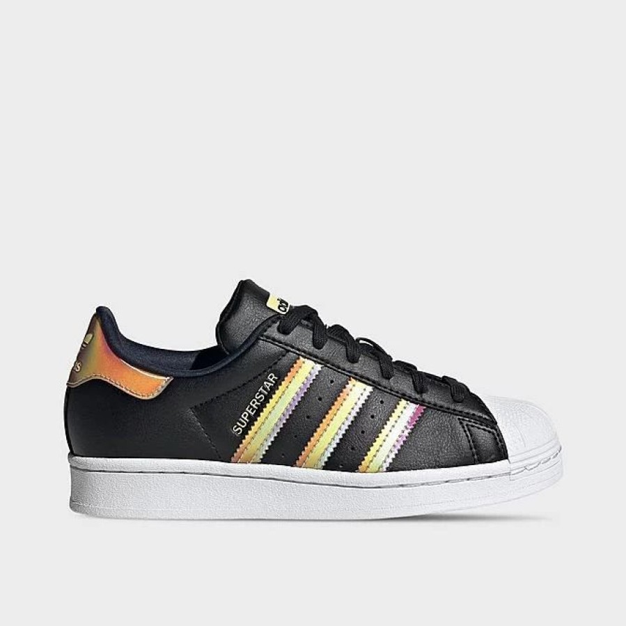 Kids * | Big Kids' Adidas Originals Superstar Recycled Casual Shoes Black/Black/Almost Yellow Hq4364 001