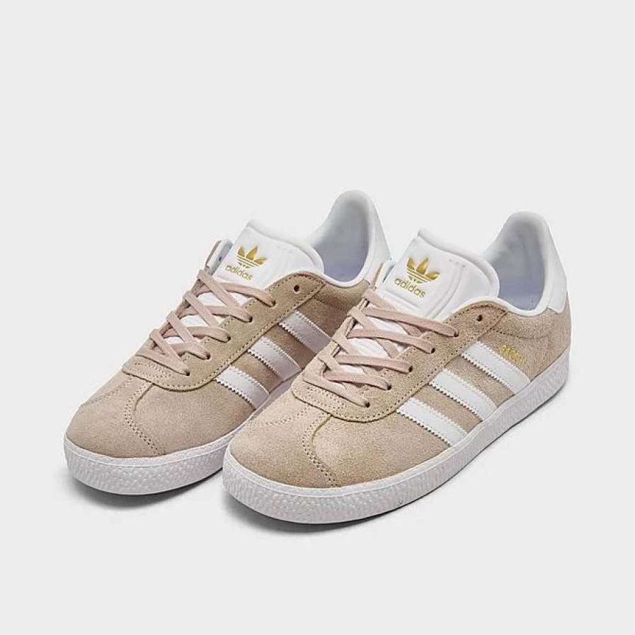 Kids * | Girls' Big Kids' Adidas Originals Gazelle Casual Shoes Pink Tint/Cloud White/Cloud White H01512 689