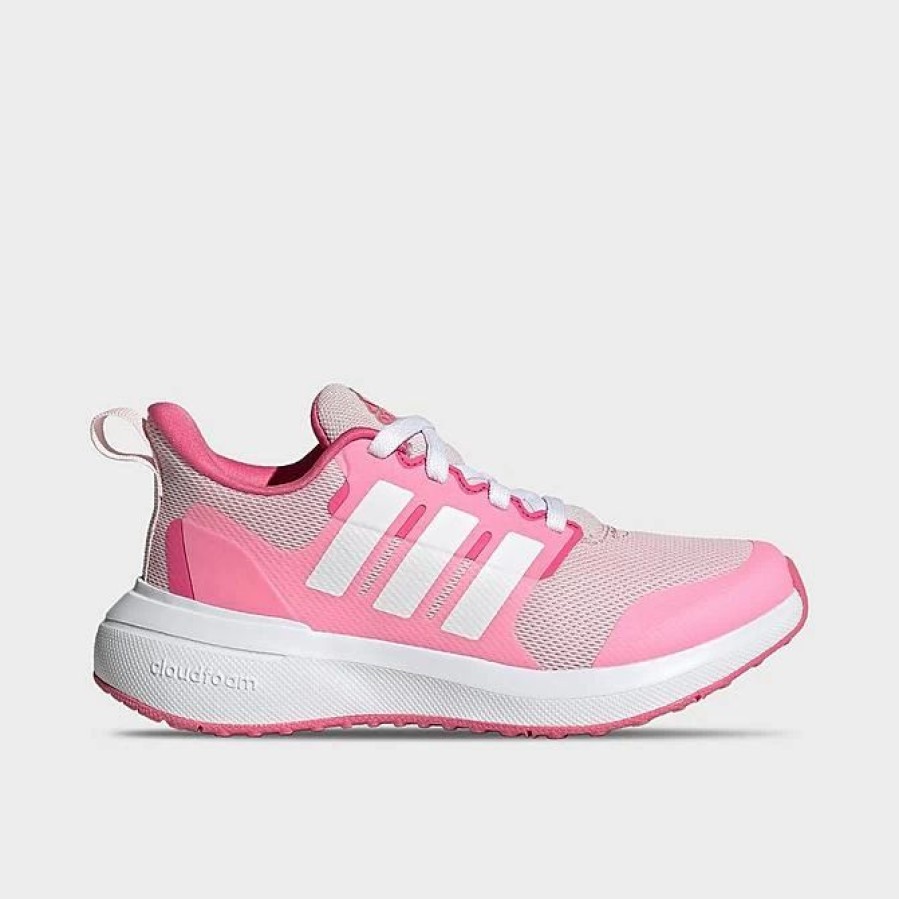 Kids * | Little Kids' Adidas Fortarun 2.0 Cloudfoam Lace Casual Shoes Clear Pink/Cloud White/Bliss Pink Id2361P 672