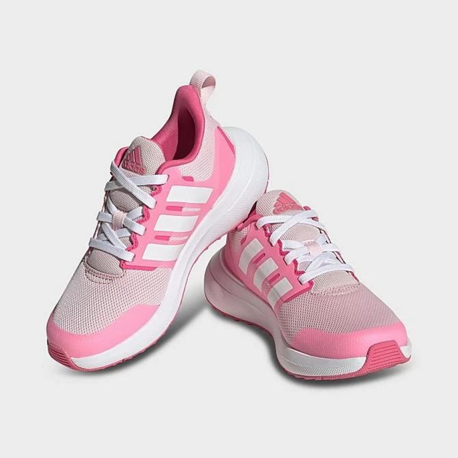 Kids * | Little Kids' Adidas Fortarun 2.0 Cloudfoam Lace Casual Shoes Clear Pink/Cloud White/Bliss Pink Id2361P 672