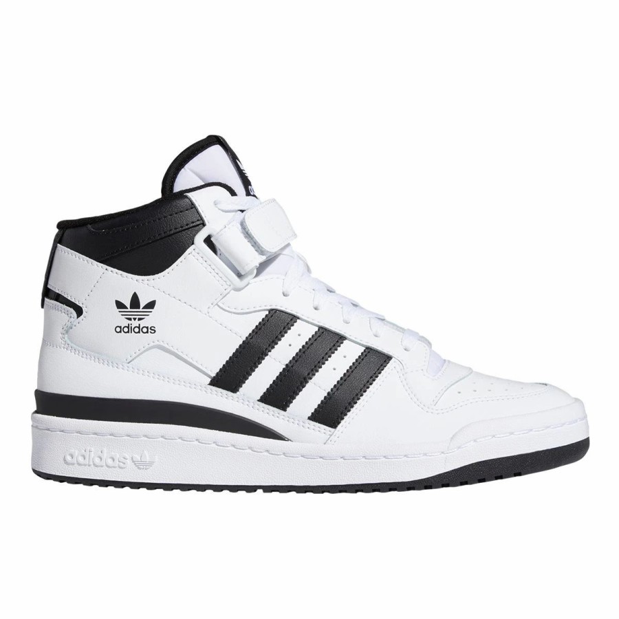 Shoes * | Adidas Men'S Forum Mid Shoes Ftwwht/Cblack/Ftwwht