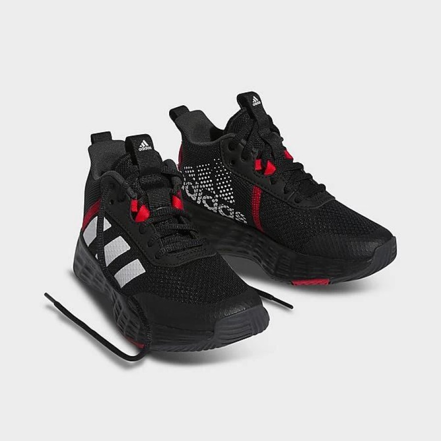 Kids * | Little Kids' Adidas Ownthegame 2.0 Basketball Shoes Black/Footwear White/Vivid Red If2693P 001