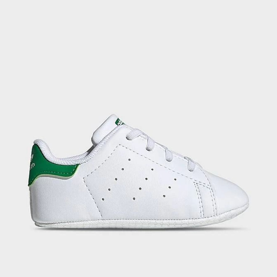 Kids * | Infant Adidas Originals Stan Smith Casual Crib Shoes Footwear White/Footwear White/Green Fy7890 100