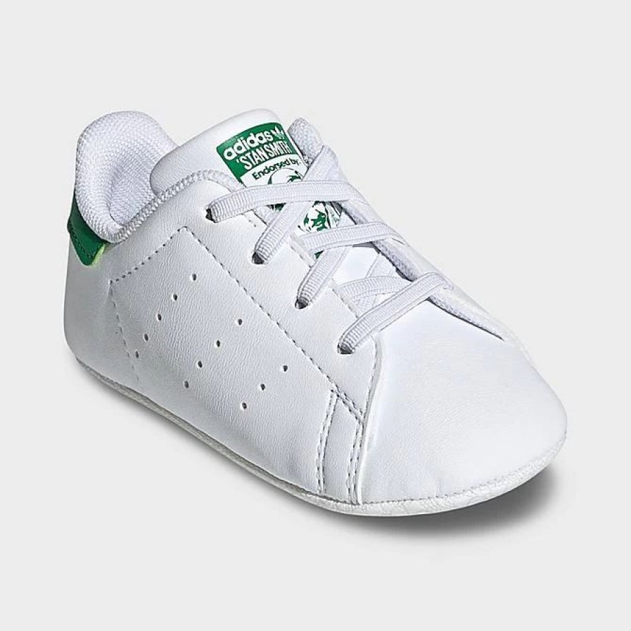 Kids * | Infant Adidas Originals Stan Smith Casual Crib Shoes Footwear White/Footwear White/Green Fy7890 100