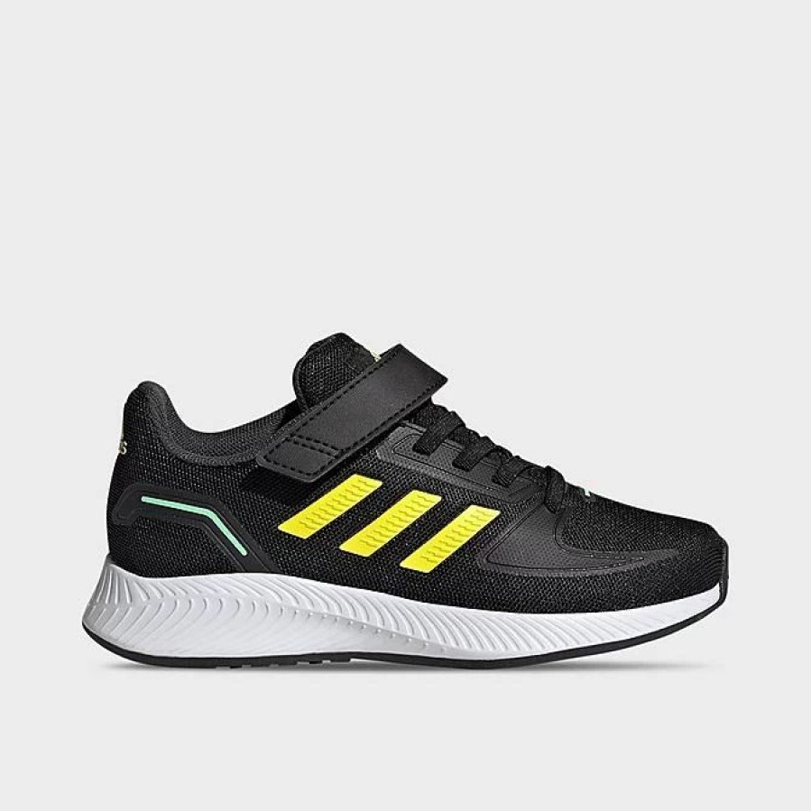 Kids * | Big Kids' Adidas Runfalcon 2.0 Running Shoes Core Black/Beam Yellow/Beam Green Hr1394 001