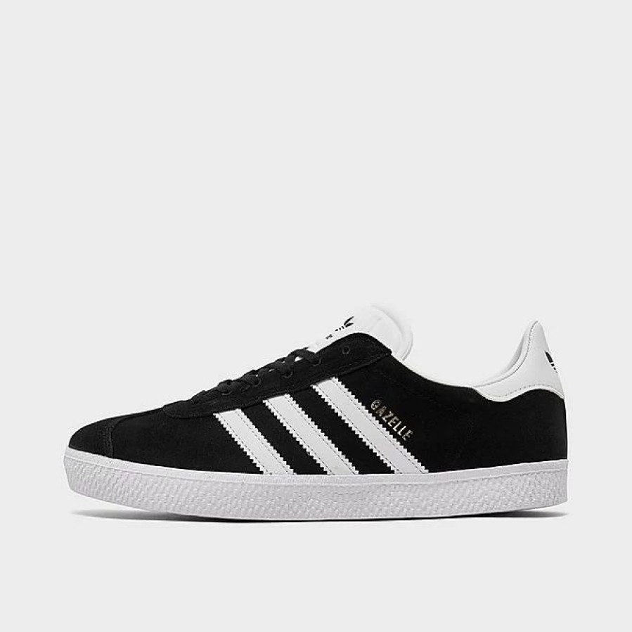 Kids * | Big Kids' Adidas Originals Gazelle Casual Shoes Black/White Bb2502 Bwh