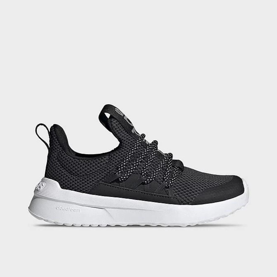 Kids * | Big Kids' Adidas Lite Racer Adapt 5.0 Stretch Lace Casual Shoes Core Black/Cloud White/Carbon Hp6184 001