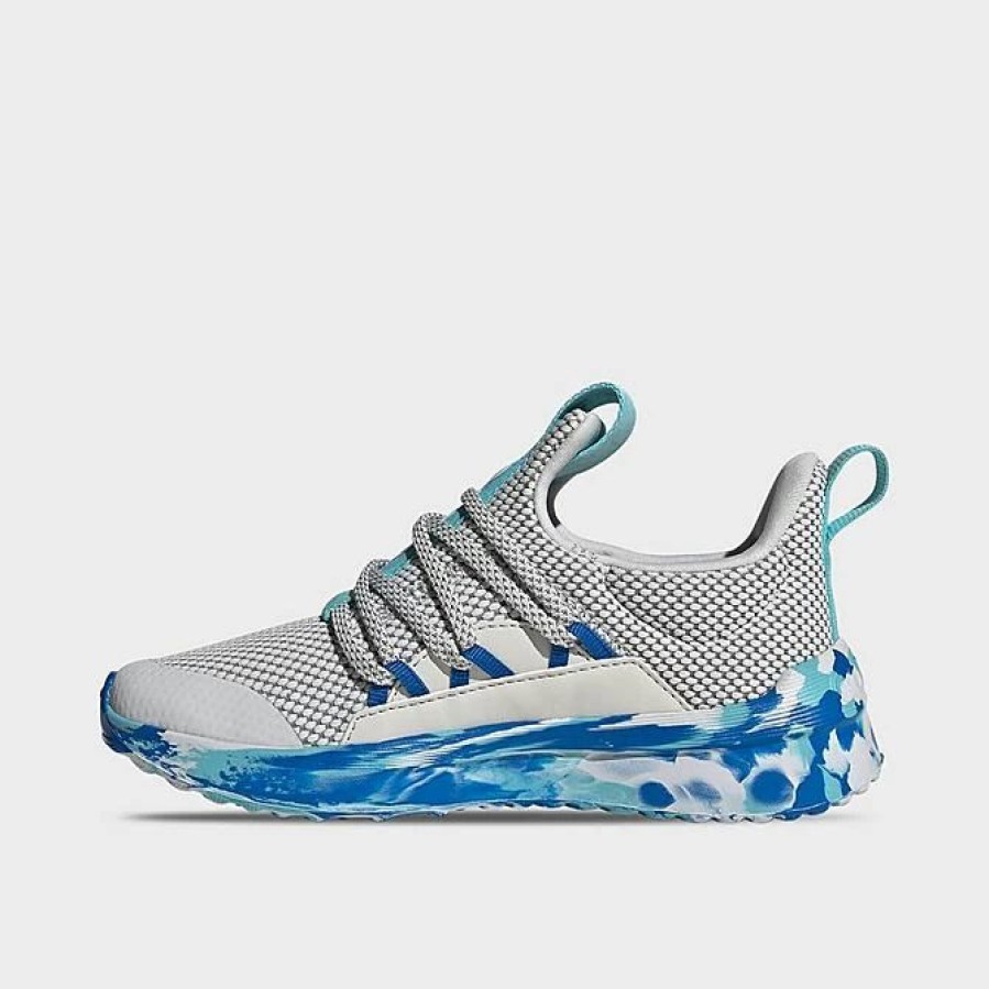 Kids * | Big Kids' Adidas Lite Racer Adapt 5.0 Stretch Lace Casual Shoes Dash Grey/White/Bright Royal Ig2491 051