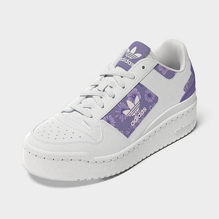 Kids * | Girls' Big Kids' Adidas Originals Forum Bold Casual Shoes White/Magic Lilac/White Hq4292 100