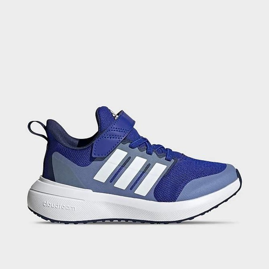 Kids * | Little Kids' Adidas Fortarun 2.0 Cloudfoam Stretch Lace Running Shoes Lucid Blue/White/Blue Fusion Hp5452P 420