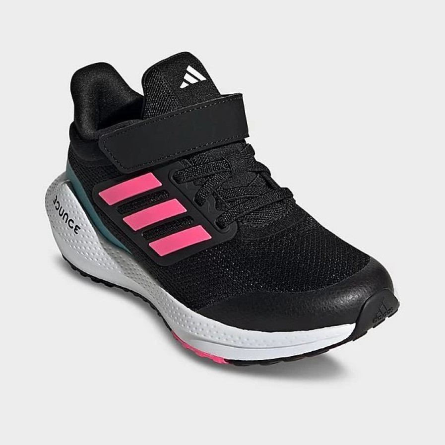 Kids * | Big Kids' Adidas Ultrabounce Stretch Lace Running Shoes Black/Lucid Pink/White Ig5394 001