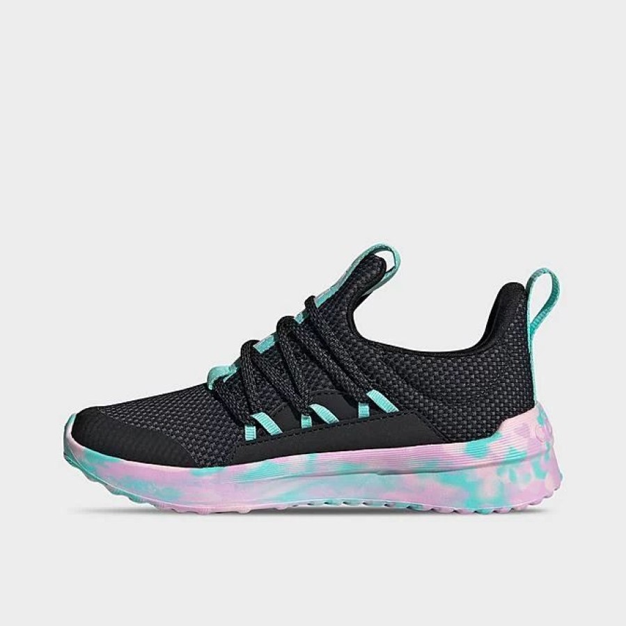 Kids * | Little Kids' Adidas Lite Racer Adapt 5.0 Stretch Lace Casual Shoes Core Black/Clear Pink/Flash Aqua Ig5399P 001