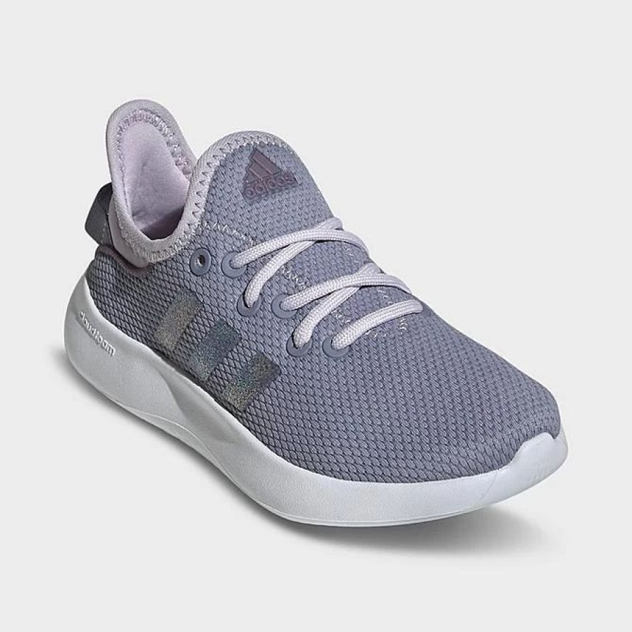 Kids * | Little Kids' Adidas Cloudfoam Pure Spw Casual Shoes Violet/White Ig2422P 538