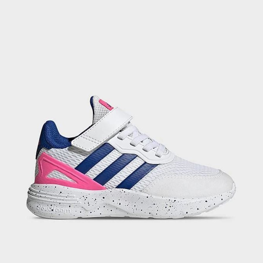 Kids * | Big Kids' Adidas Nebzed Stretch Lace Casual Shoes White/Royal/Pink Ig7250 100