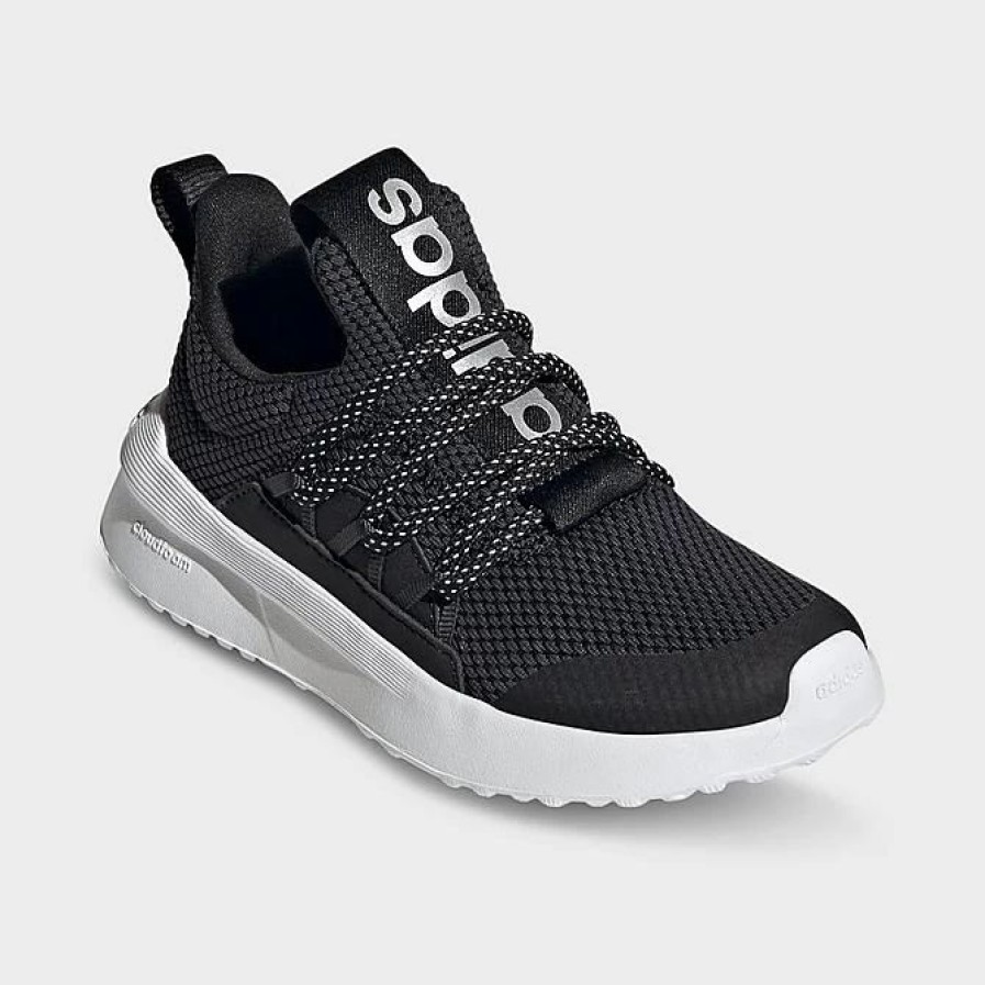 Kids * | Little Kids' Adidas Lite Racer Adapt 5.0 Stretch Lace Casual Shoes Core Black/Cloud White/Carbon Hp6184P 001