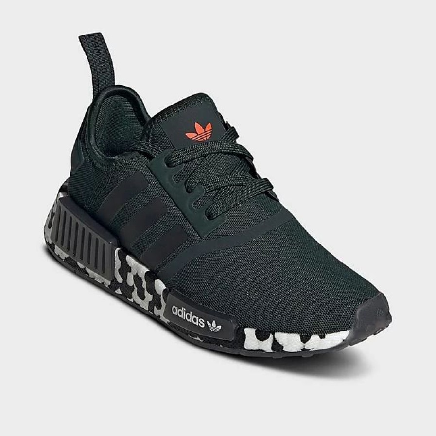 Kids * | Big Kids' Adidas Originals Nmd R1 Casual Shoes Shadow Green/Core Black/Cloud White Gy4285 309