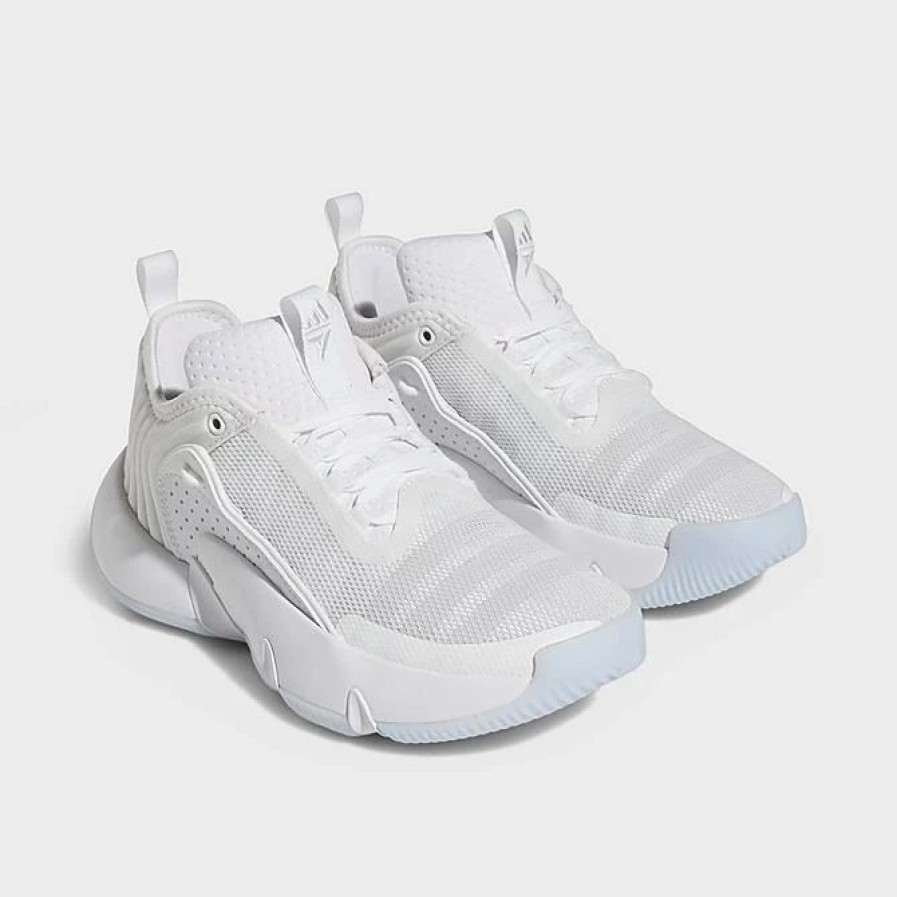 Kids * | Big Kids' Adidas Trae Unlimited Basketball Shoes White/Dash Grey/Blue Dawn Ie2150 100