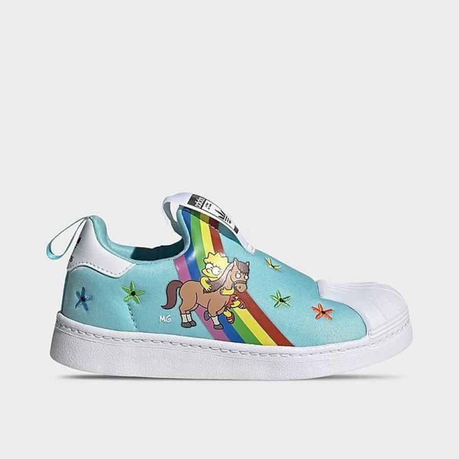 Kids * | Girls' Little Kids' Adidas Originals X The Simpsons Superstar 360 Casual Shoes Cloud White/Multi Gy9215 100