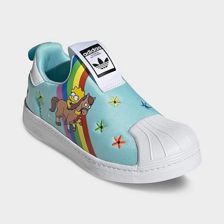 Kids * | Girls' Little Kids' Adidas Originals X The Simpsons Superstar 360 Casual Shoes Cloud White/Multi Gy9215 100