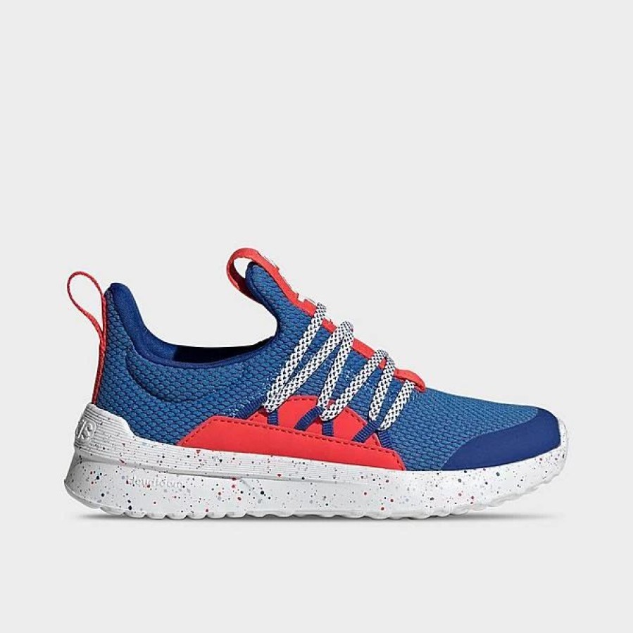 Kids * | Big Kids' Adidas Lite Racer Adapt 5.0 Stretch Lace Casual Shoes Bright Royal/White/Bright Red Ig2492 400