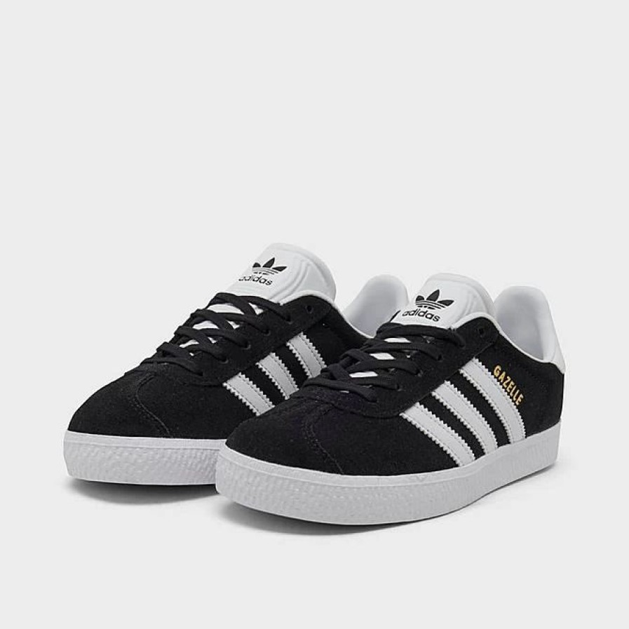 Kids * | Little Kids' Adidas Originals Gazelle Casual Shoes Core Black/Footwear White/Gold Metallic Bb2507 Bwh