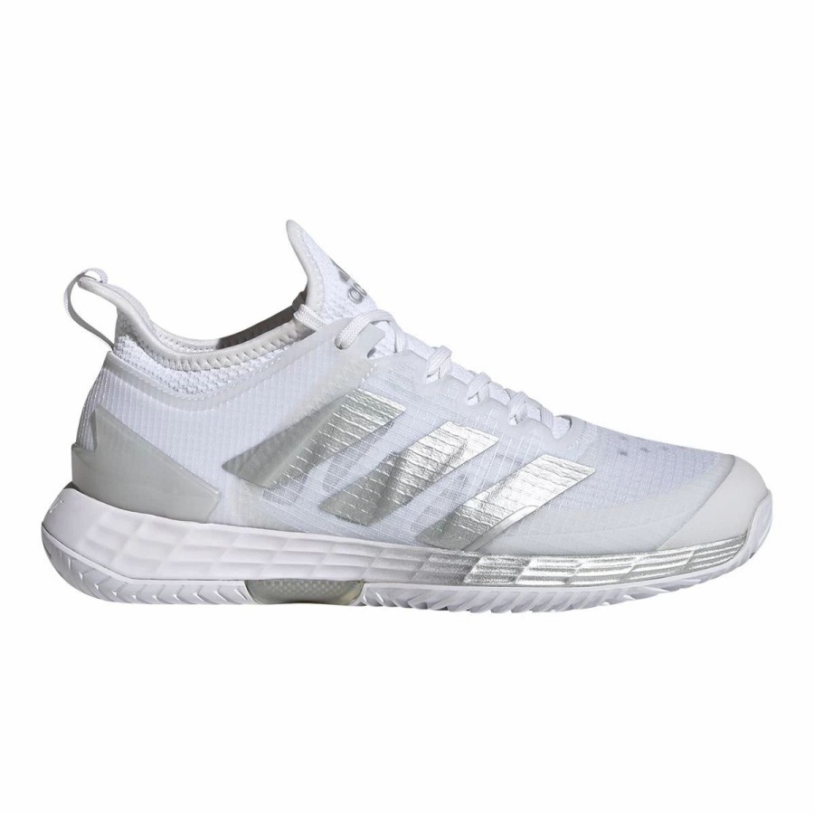 Shoes * | Adidas Women'S Adizero Ubersonic 4 Hard Court Tennis Shoes Low Top Running Lightweight White/Silver