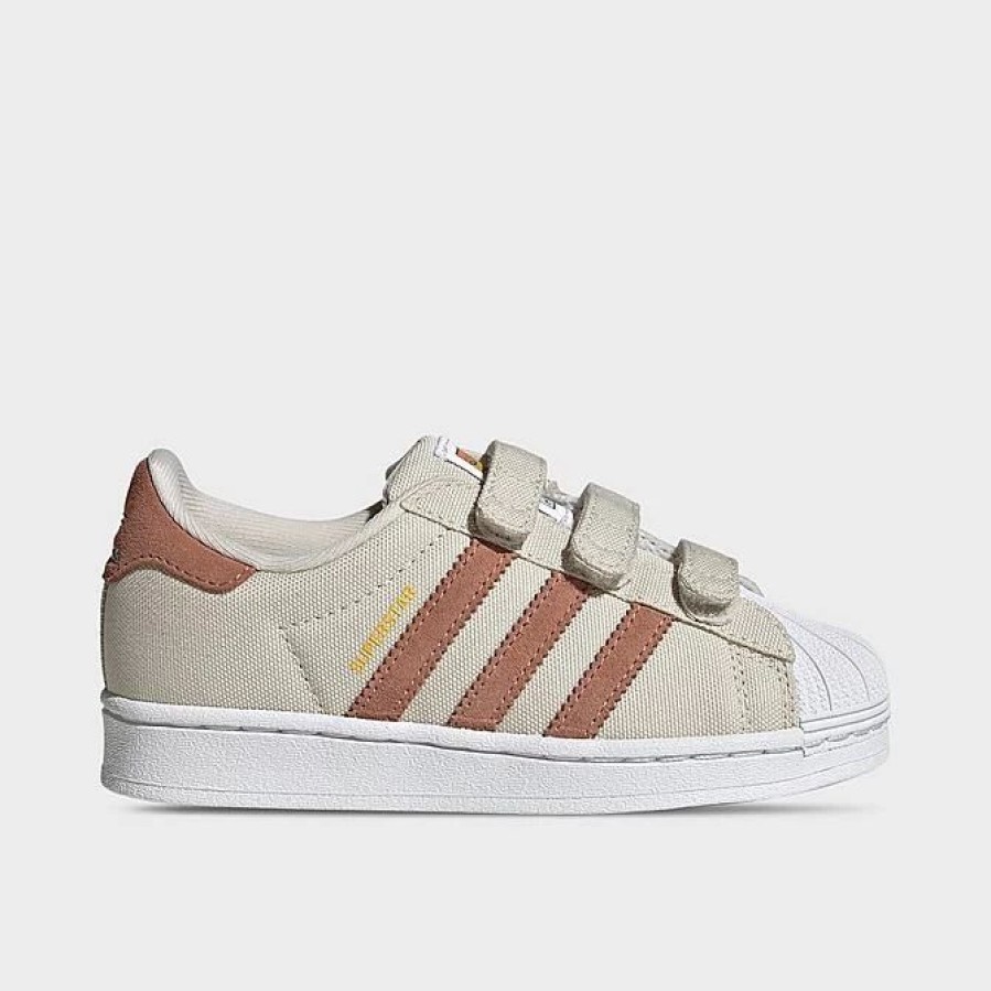 Kids * | Little Kids' Adidas Originals Superstar Hook-And-Loop Casual Shoes Alumina/Clay Strata/Almost Yellow Hp6550 273