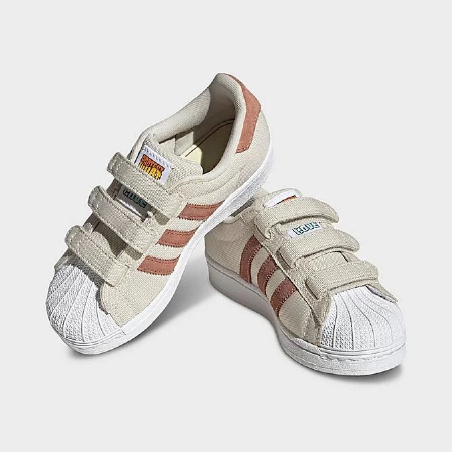 Kids * | Little Kids' Adidas Originals Superstar Hook-And-Loop Casual Shoes Alumina/Clay Strata/Almost Yellow Hp6550 273