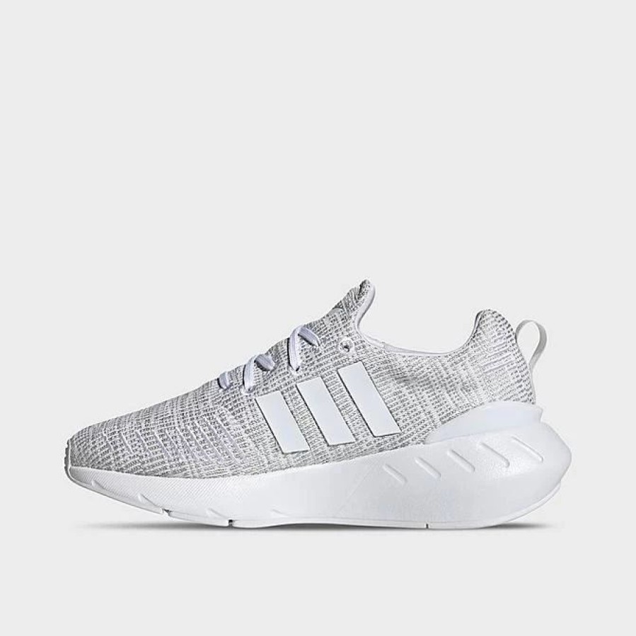 Kids * | Big Kids' Adidas Originals Swift Run 22 Casual Shoes White/Grey/Black Gw8175 100