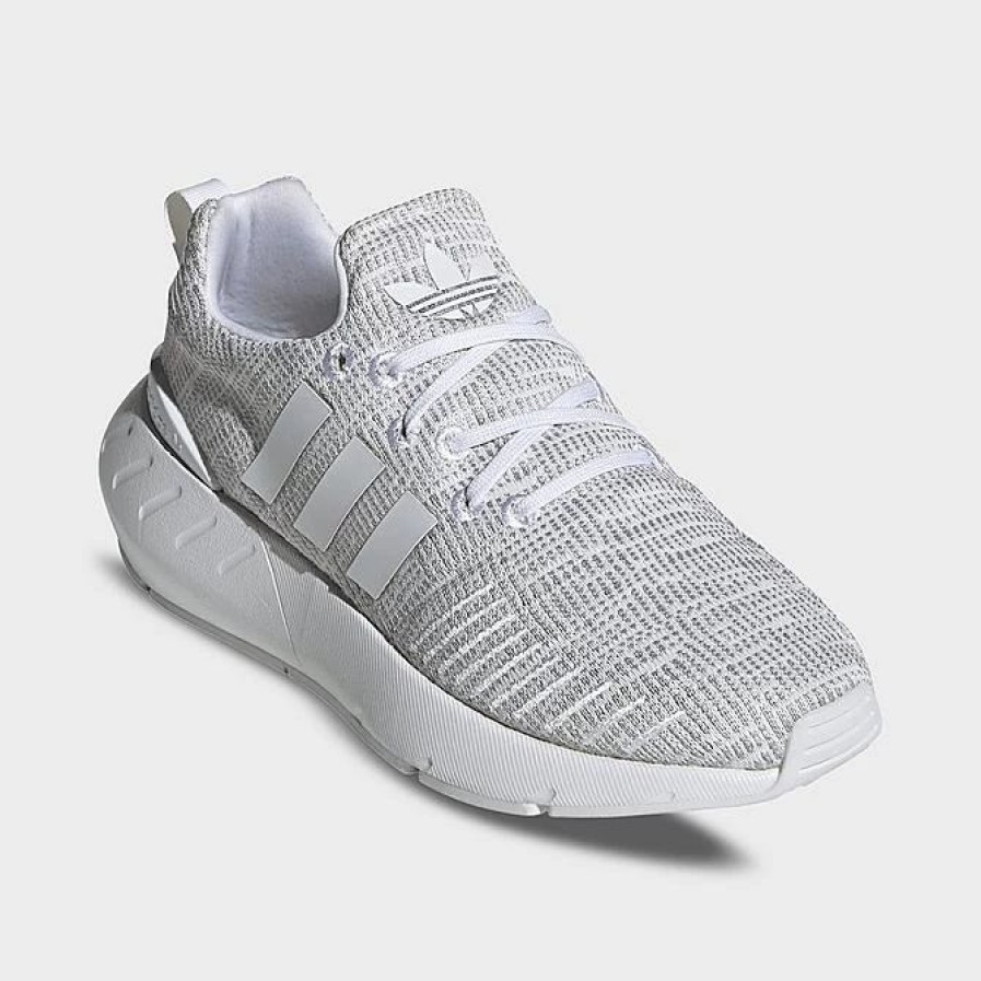 Kids * | Big Kids' Adidas Originals Swift Run 22 Casual Shoes White/Grey/Black Gw8175 100