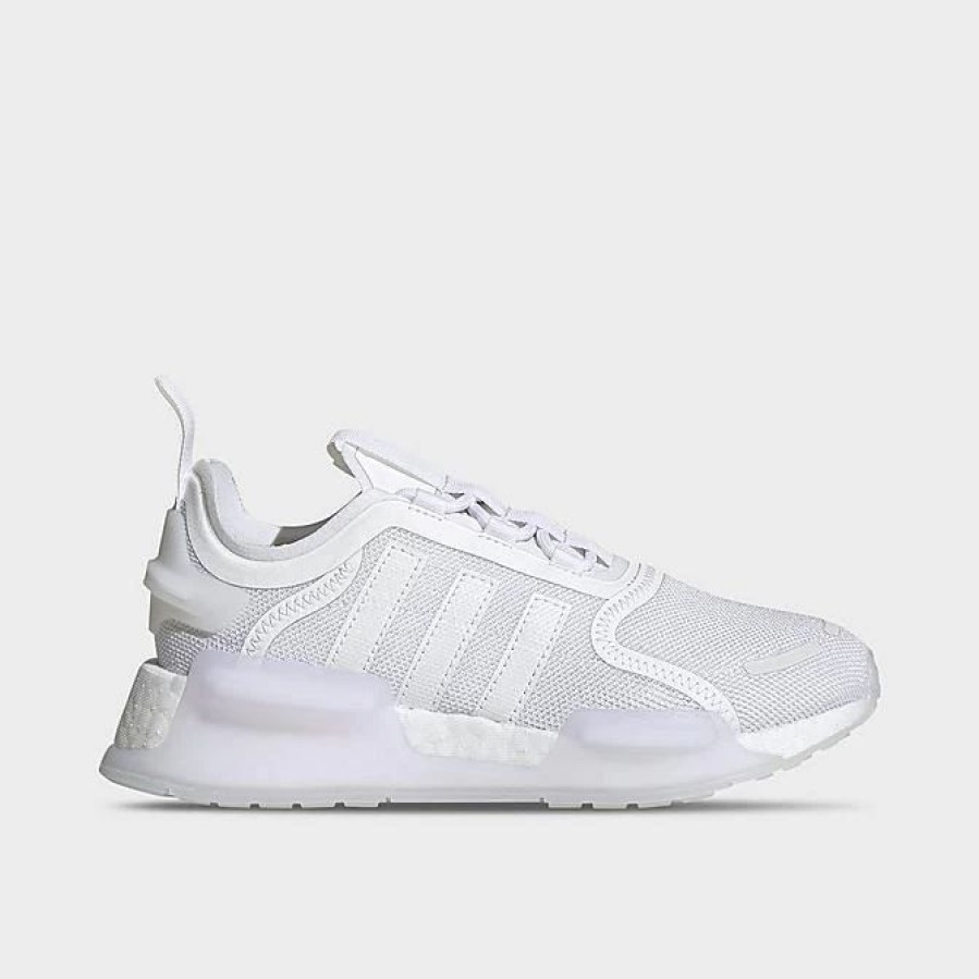 Kids * | Big Kids' Adidas Originals Nmd_R1 V3 Casual Shoes Cloud White/Cloud White/Cloud White Gx5739 100