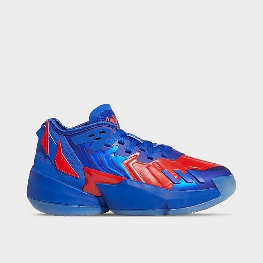 Kids * | Big Kids' Adidas D.O.N. Issue #4 Basketball Shoes Bold Blue/Vivid Red/Bright Cyan Hr1628 442