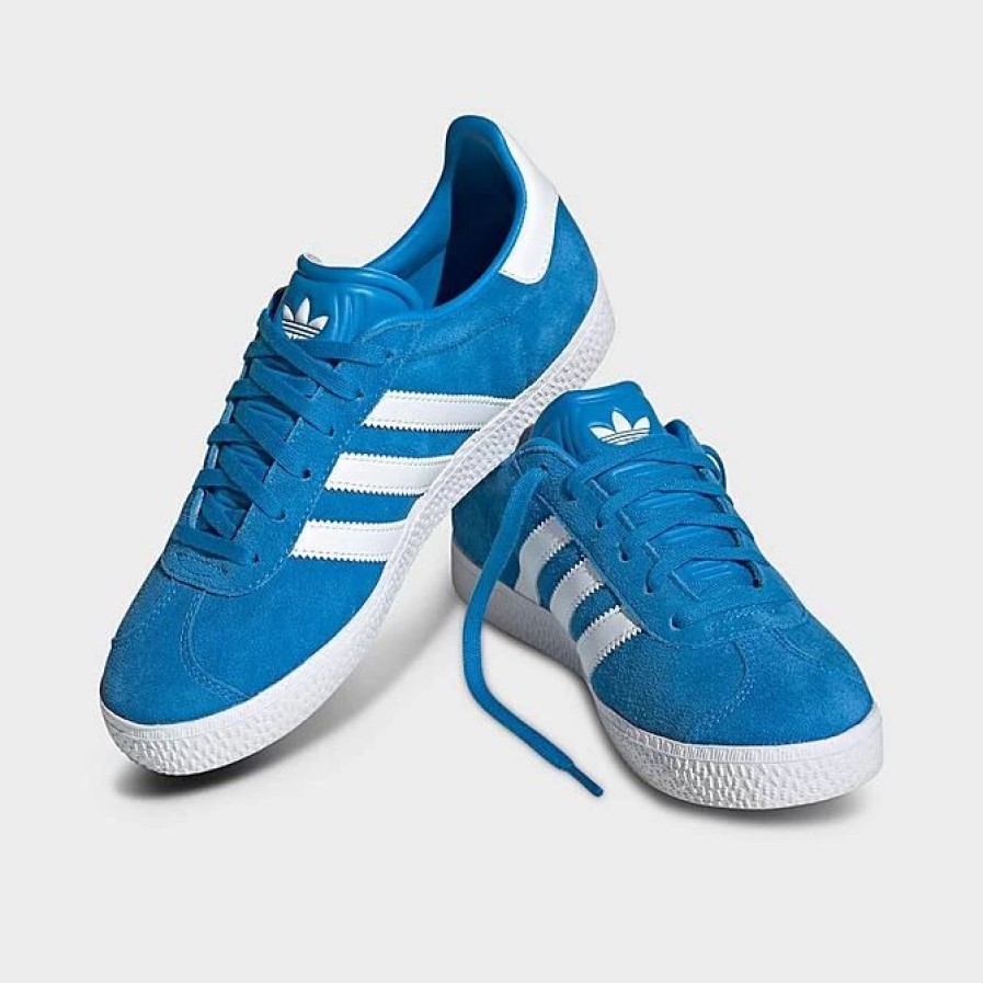 Kids * | Big Kids' Adidas Originals Gazelle Casual Shoes Bluebird/White/Gold Ig9928 472