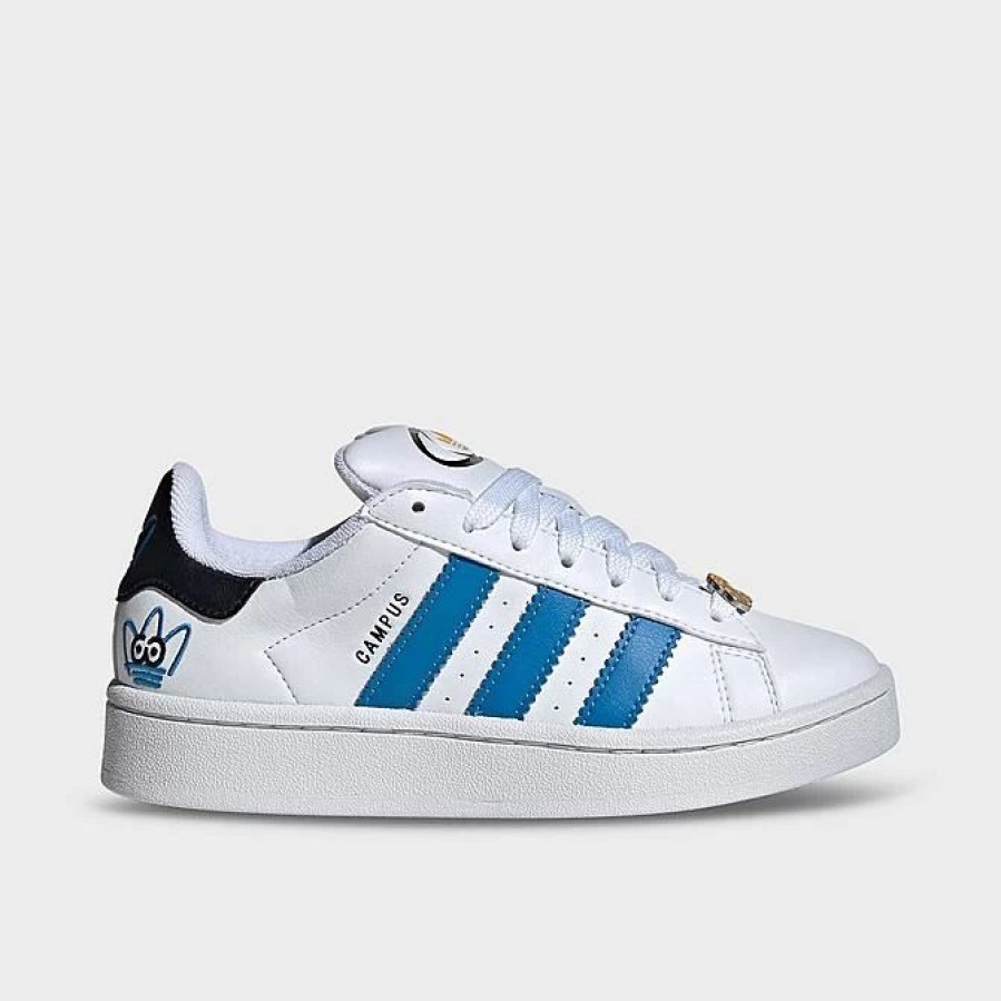 Kids * | Big Kids' Adidas Originals X James Jarvis Campus 00S Casual Shoes Cloud White/Bright Blue/Core Black Id9860 100