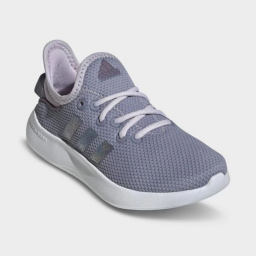 Kids * | Big Kids' Adidas Cloudfoam Pure Spw Casual Shoes Silver Violet/Shadow Violet/Footwear White Ig2422 538