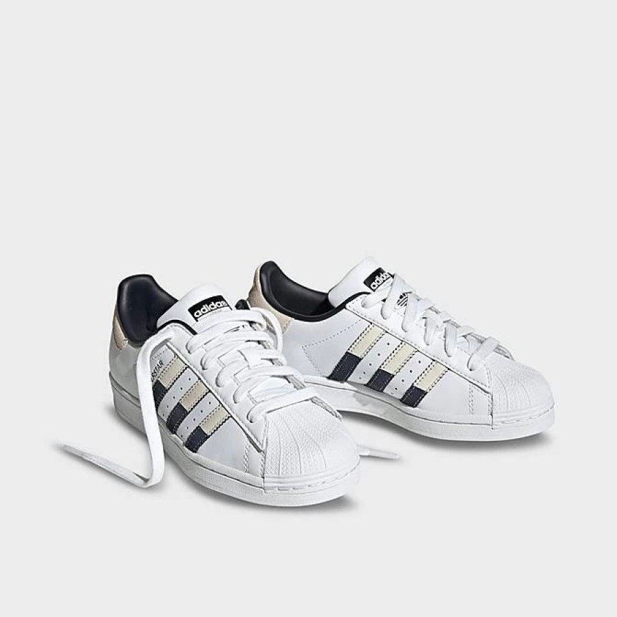 Kids * | Big Kids' Adidas Originals Superstar Recycled Casual Shoes White/Wonder White/Ink Hq8730 100