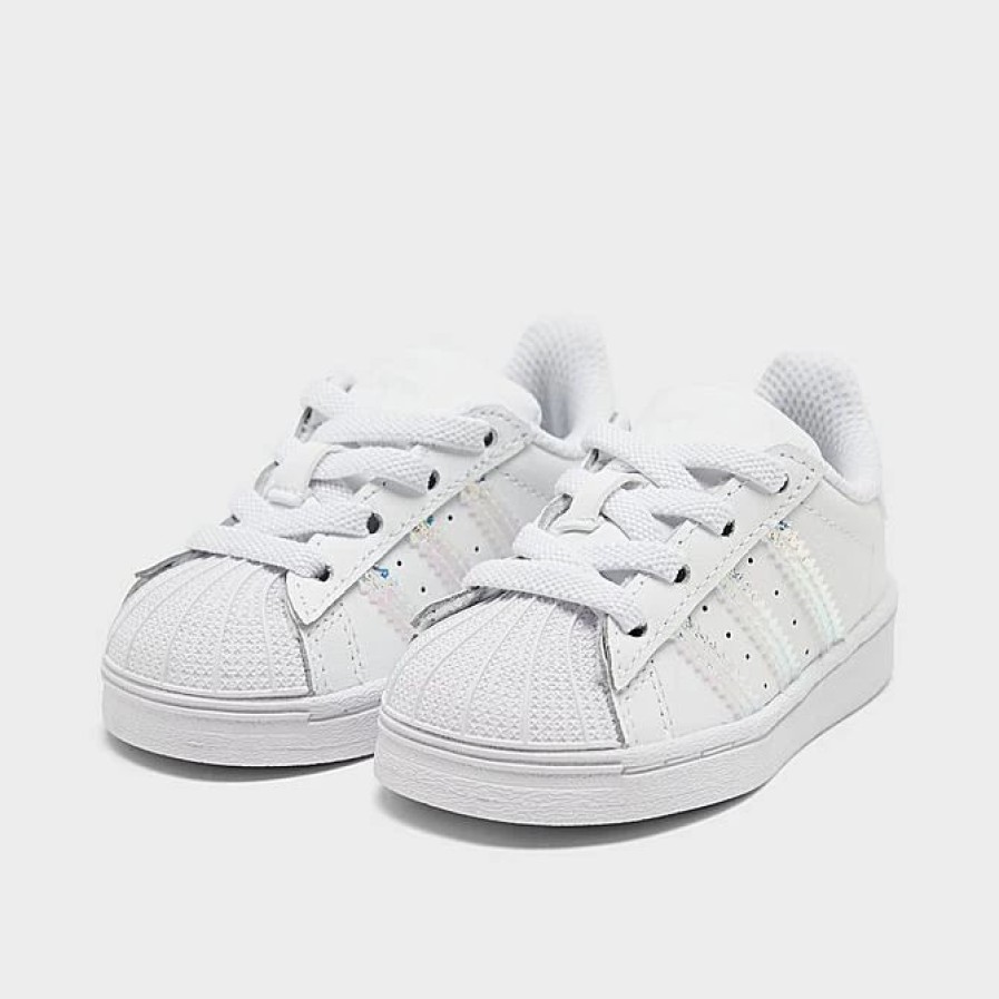 Kids * | Girls' Toddler Adidas Originals Superstar Casual Shoes Cloud White/Cloud White-Iridescent Fv3143 100