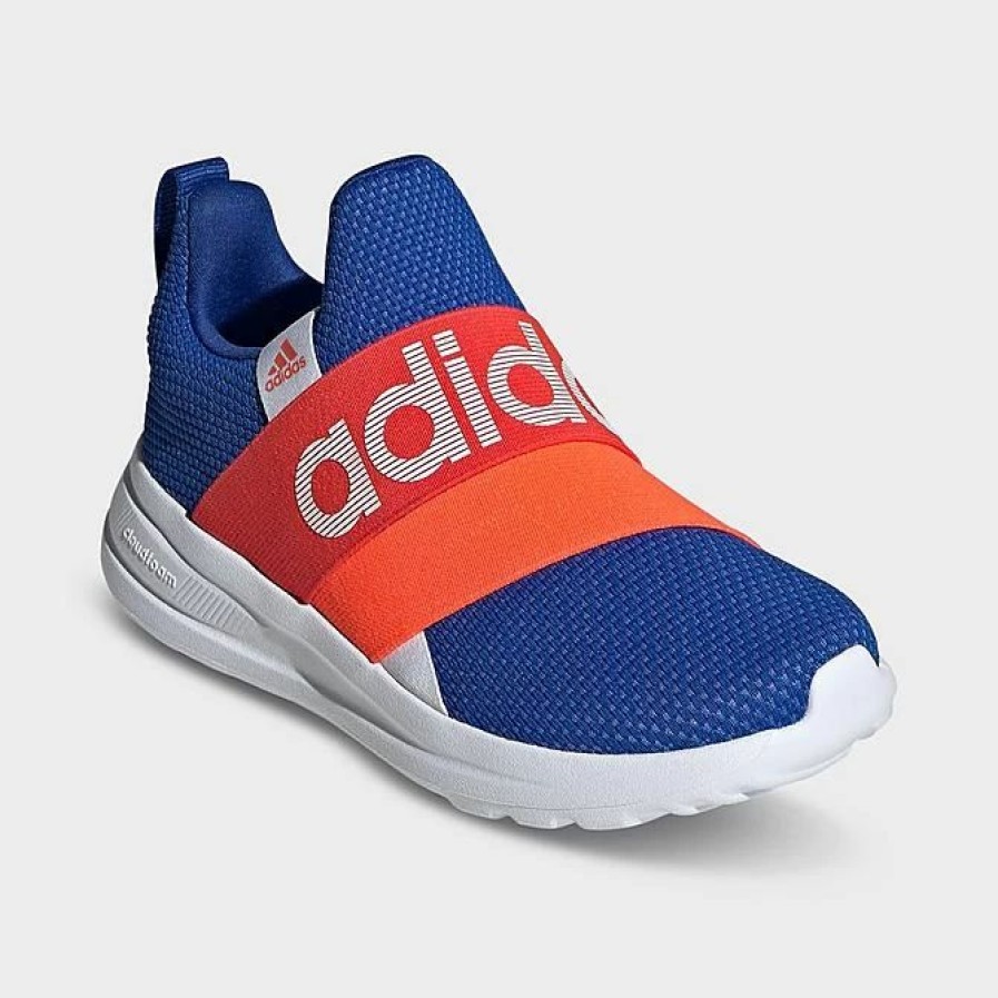 Kids * | Big Kids' Adidas Lite Racer Adapt 6.0 Casual Shoes Cobalt Blue/Red/Orange Ie7584 400