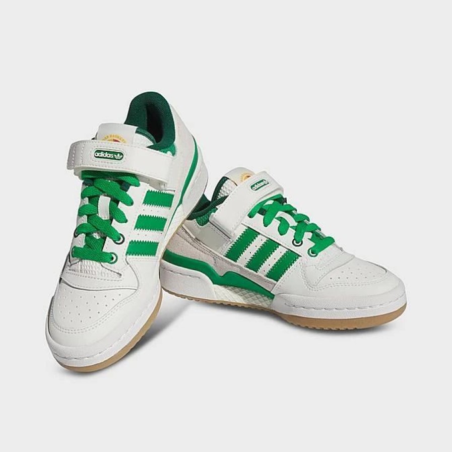 Kids * | Big Kids' Adidas Originals Forum Low Casual Shoes White/Green/Gum If2680 100